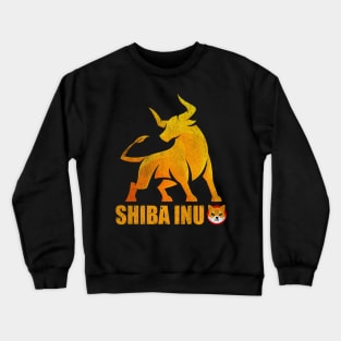 Vintage Bull Market Shiba Inu Coin Crypto Shib Army Hodl Hodler Men Kids Cryptocurrency Lovers Crewneck Sweatshirt